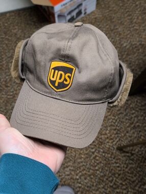UPS Brown Logo Cap with Ear Flaps